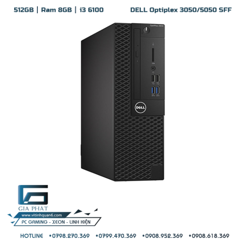 GP11 - DELL OPTIPLEX 3050/5050 SFF i3 6100, Ram 8GB, SSD 512GB, Chuyên văn phòng, công sở